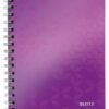Leitz Wow Notebook A5 Polypropylene Cover Purple 46390062 Pack 6 Fusion Office