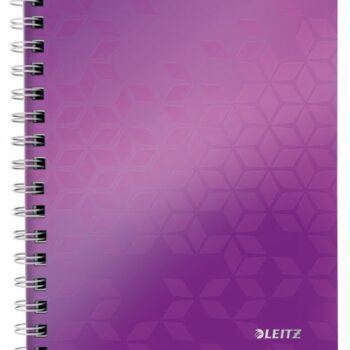 Leitz Wow Notebook A5 Polypropylene Cover Purple 46390062 Pack 6 Fusion Office