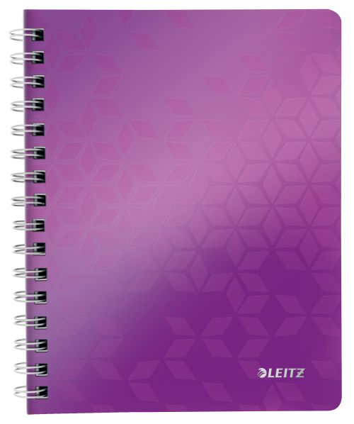 Leitz Wow Notebook A5 Polypropylene Cover Purple 46390062 Pack 6 Fusion Office