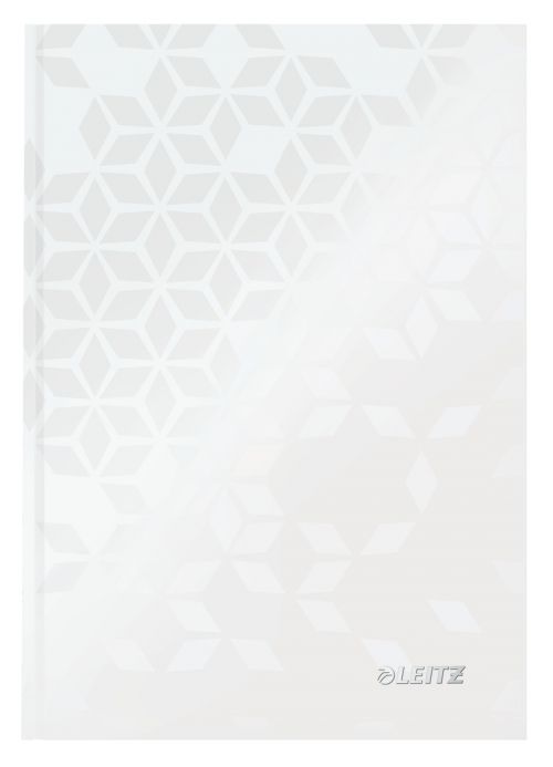 Leitz Wow Notebooks A5 Ruled Pearl White Cover 46271001 Pack 6 Fusion Office