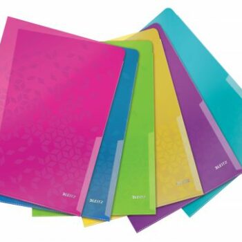 Leitz Wow Polypropylene A4 Folders Assorted 40500099 Pack 6 Fusion Office