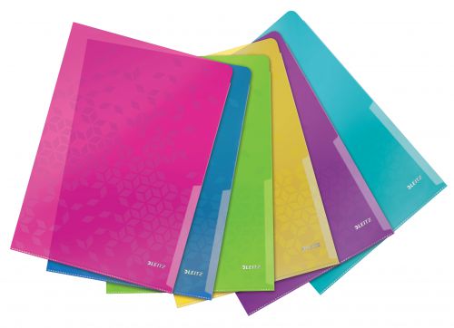 Leitz Wow Polypropylene A4 Folders Assorted 40500099 Pack 6 Fusion Office