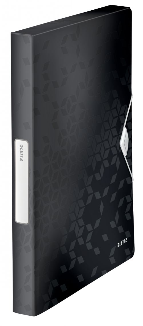 Leitz Wow Polypropylene Box Files Black 46290095 Pack 5 Fusion Office