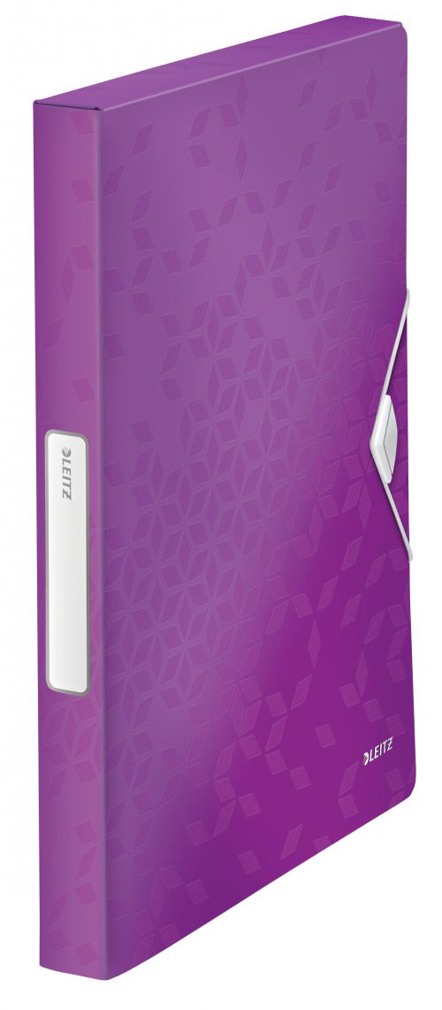 Leitz Wow Polypropylene Box Files Purple 46290062 Pack 5 Fusion Office