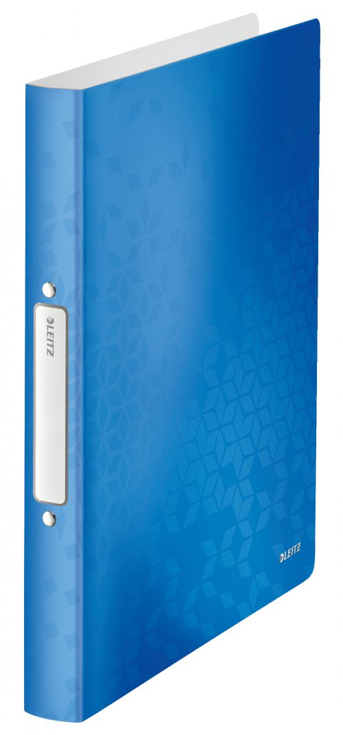 Leitz Wow Ring Binders Polypropylene Blue 25mm 2 Ring 42570036 Pack 10 Fusion Office