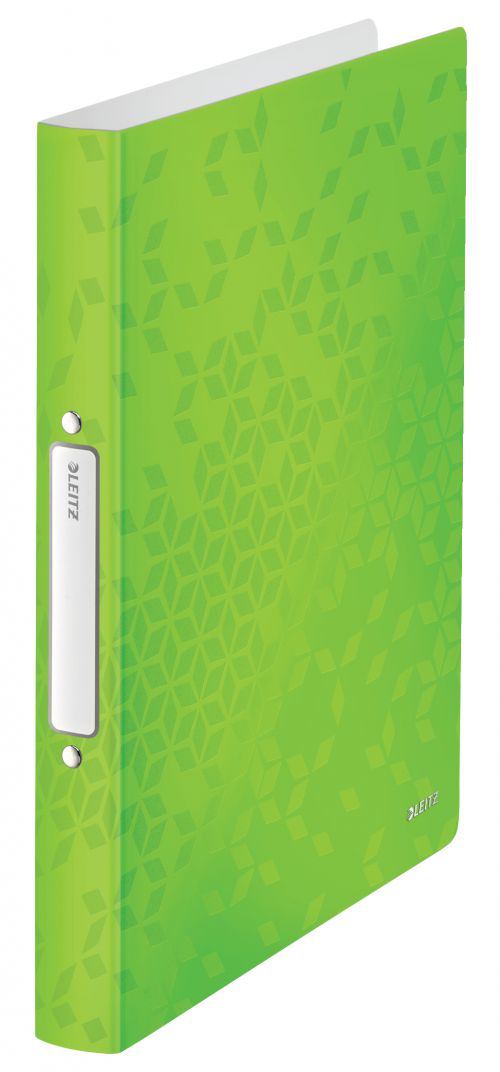 Leitz Wow Ring Binders Polypropylene Green 25mm 2 Ring 42570054 Pack 10 Fusion Office