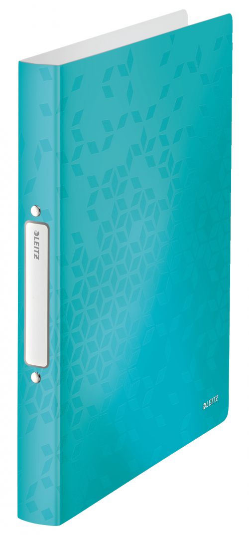Leitz Wow Ring Binders Polypropylene Ice Blue 25mm 2 Ring 42570051 Pack 10 Fusion Office