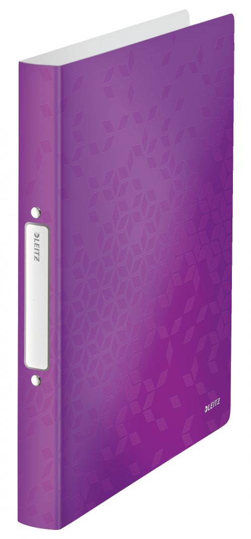 Leitz Wow Ring Binders Polypropylene Purple 25mm 2 Ring 42570062 Pack 10 Fusion Office