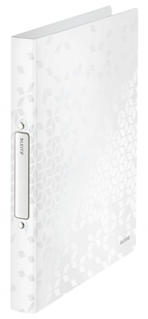 Leitz Wow Ring Binders Polypropylene White 25mm 2 Ring 42570001 Pack 10 Fusion Office