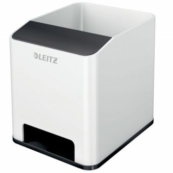 Leitz Wow Sound Pen Holder White Black 53631095 Fusion Office