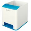 Leitz Wow Sound Pen Holder White Blue 536310036 Fusion Office