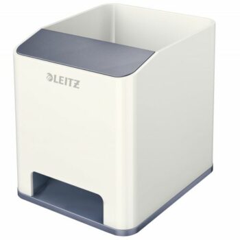 Leitz Wow Sound Pen Holder White Grey 53631001 Fusion Office