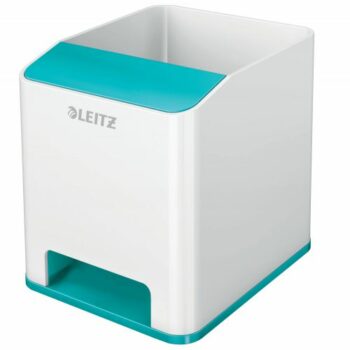 Leitz Wow Sound Pen Holder White Ice Blue 53631051 Fusion Office