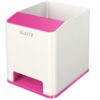 Leitz Wow Sound Pen Holder White Pink 536310023 Fusion Office
