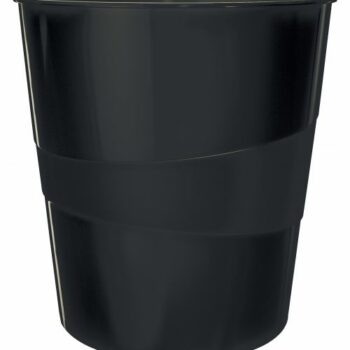 Leitz Wow Waste Bin 15litres Black 52781095 Fusion Office