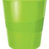 Leitz Wow Waste Bin 15litres Green 52781054 Fusion Office