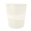 Leitz Wow Waste Bin 15litres Pearl White 52781001 Fusion Office