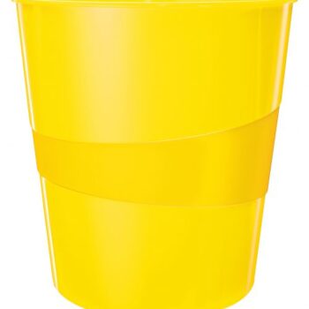 Leitz Wow Waste Bin 15litres Yellow 52781016 Fusion Office