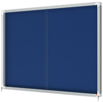 Nobo Blue Felt Lockable Notice Board 18xa4 1355x970mm 1915334 Fusion Office
