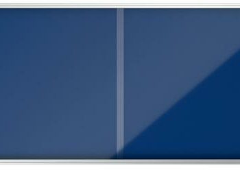 Nobo Blue Felt Lockable Notice Board 27xa4 2000x970mm 1915335 Fusion Office