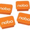 Nobo Board Magnets Orange 18x22mm 1905327 Pack 4 Fusion Office