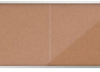 Nobo Cork Lockable Notice Board 27xa4 2000x970mm 1915333 Fusion Office