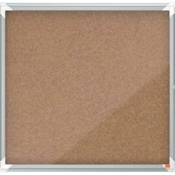 Nobo Cork Lockable Notice Board 6xa4 709x668mm 1902562 Fusion Office