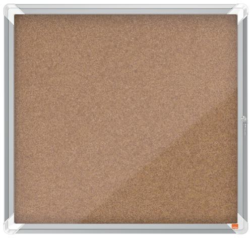 Nobo Cork Lockable Notice Board 6xa4 709x668mm 1902562 Fusion Office