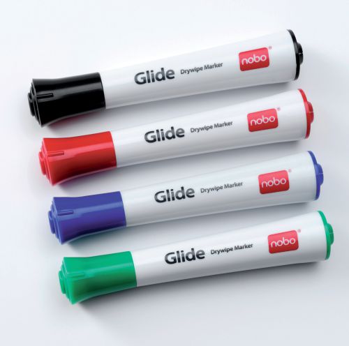 Nobo Glide Whiteboard Markers Assorted 1902077 Pack 4 Fusion Office