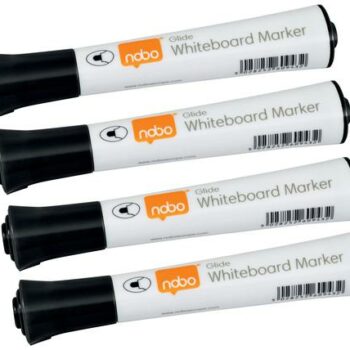 Nobo Glide Whiteboard Markers Bullet Black 1915264 Pack 10 Fusion Office