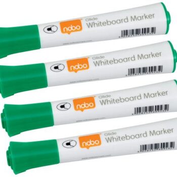Nobo Glide Whiteboard Markers Bullet Green 1915267 Pack 10 Fusion Office