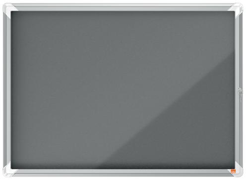 Nobo Grey Felt Lockable Notice Board 8xa4 924x668mm 1915329 Fusion Office