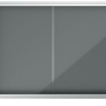 Nobo Grey Felt Lockable Notice Board 8xa4 924x668mm 1915336 Fusion Office