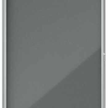 Nobo Grey Felt Lockable Notice Board 9xa4 709x970mm 1915330 Fusion Office