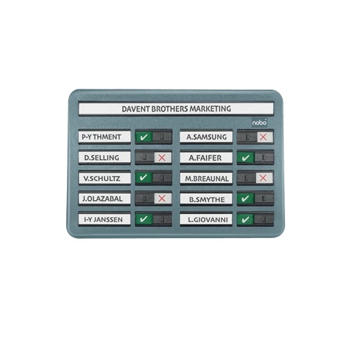 Nobo In/Out Board 10 Names Grey 35538092