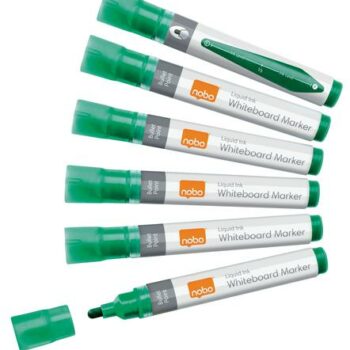 Nobo Liquid Ink Whiteboard Markers Bullet Green 1915380 Pack 10 Fusion Office