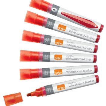 Nobo Liquid Ink Whiteboard Markers Bullet Red 1915379 Pack 10 Fusion Office