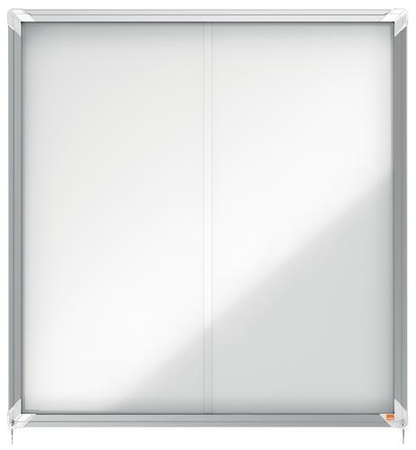 Nobo Magnetic Lockable Notice Board 12xa4 925x970mm 1902570 Fusion Office