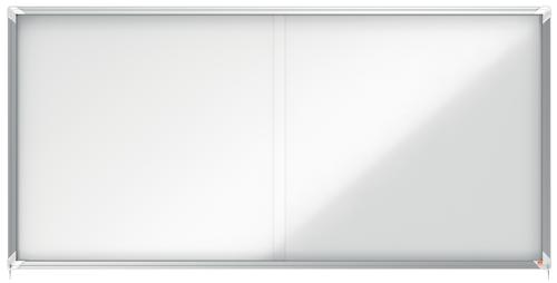Nobo Magnetic Lockable Notice Board 27xa4 2000x970mm 1902572 Fusion Office