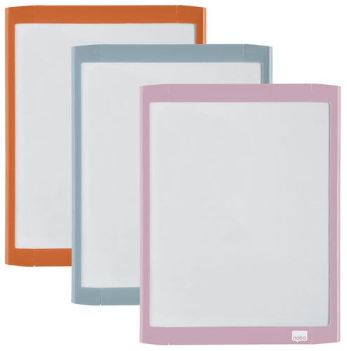 Nobo Magnetic Whiteboard Colour Frame 216x280mm 1915625 Pack 6 Fusion Office