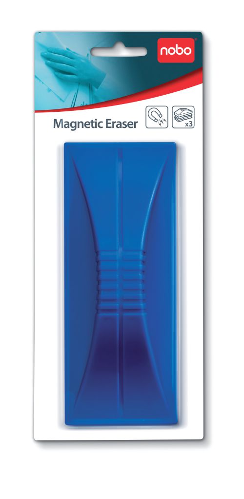 Nobo Magnetic Whiteboard Eraser Blue 1901433 Fusion Office