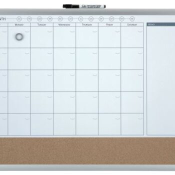 Nobo Magnetic Whiteboard Planner Corkboard 585x430mm 1903813 Fusion Office