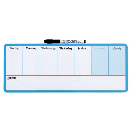 Nobo Magnetic Whiteboard Weekly Planner 360x140mm Blue 1904047 Fusion Office
