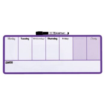 Nobo Magnetic Whiteboard Weekly Planner 360x140mm Purple 1904048 Fusion Office