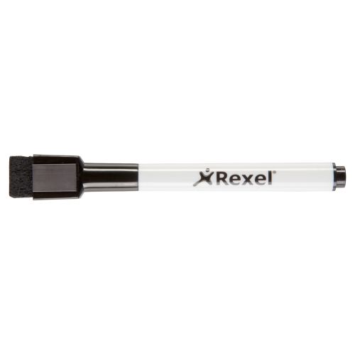 Nobo Mini Whiteboard Pens Black With Magnetic Eraser Cap 2104184 Pack 6 Fusion Office