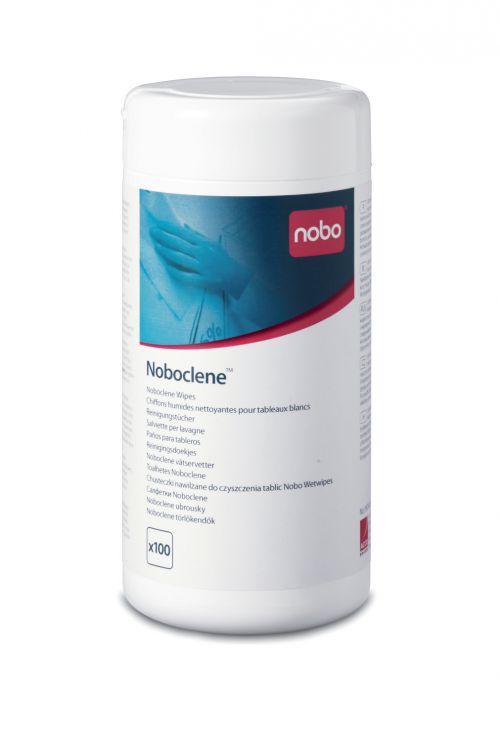 Nobo Noboclene Whiteboard Cleaning Wipes 1901438 Tub 100 Fusion Office