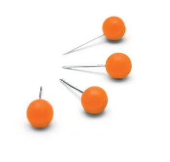 Nobo Notice Board Push Pins Orange 1905329 Pack 100 Fusion Office