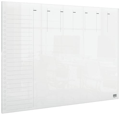 Nobo Transparent Acrylic A3 Whiteboard Weekly Planner 1915615 Fusion Office