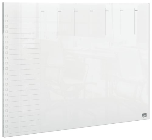 Nobo Transparent Acrylic A4 Whiteboard Weekly Planner 1915614 Fusion Office