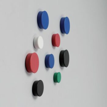 Nobo Whiteboard Magnets 20mm Black 1901440 Pack 8 Fusion Office